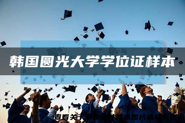 韩国圆光大学学位证样本缩略图