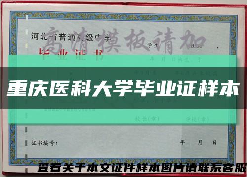 重庆医科大学毕业证样本缩略图