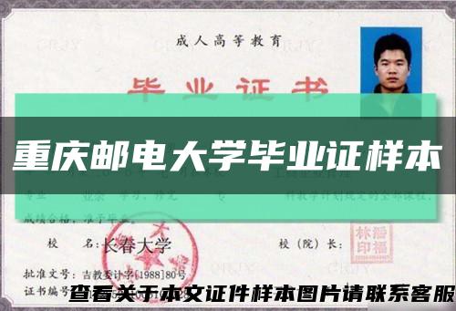 重庆邮电大学毕业证样本缩略图