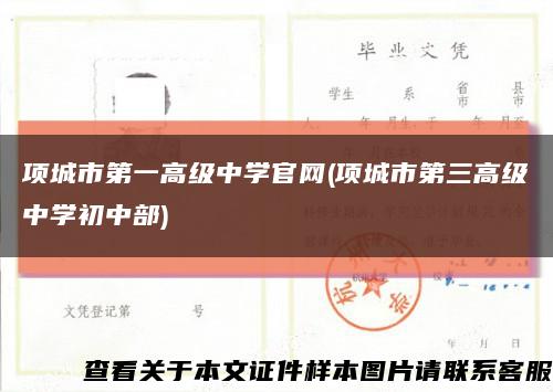 项城市第一高级中学官网(项城市第三高级中学初中部)缩略图