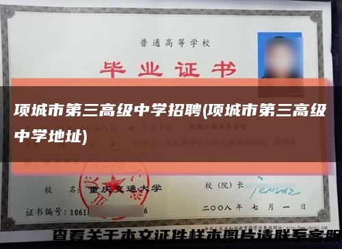 项城市第三高级中学招聘(项城市第三高级中学地址)缩略图