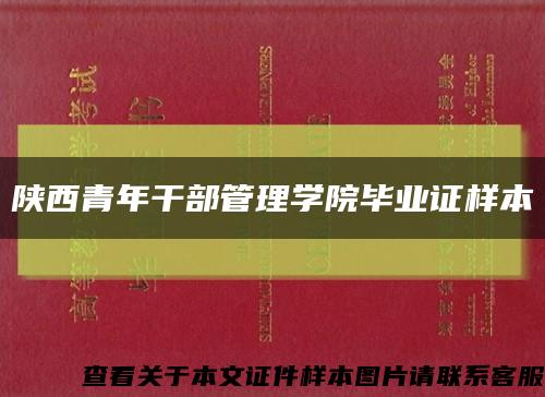 陕西青年干部管理学院毕业证样本缩略图