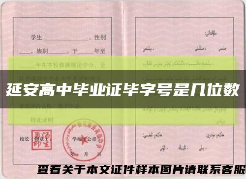 延安高中毕业证毕字号是几位数缩略图