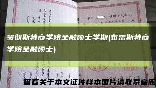 罗彻斯特商学院金融硕士学期(布雷斯特商学院金融硕士)缩略图