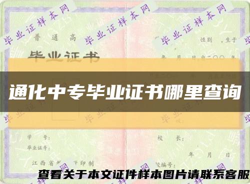 通化中专毕业证书哪里查询缩略图