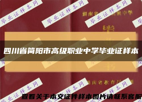 四川省简阳市高级职业中学毕业证样本缩略图