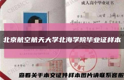 北京航空航天大学北海学院毕业证样本缩略图