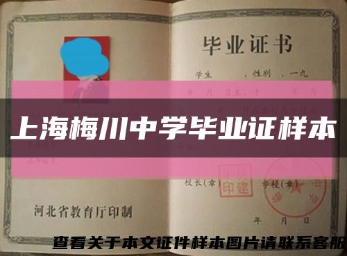 上海梅川中学毕业证样本缩略图