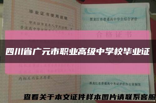 四川省广元市职业高级中学校毕业证缩略图