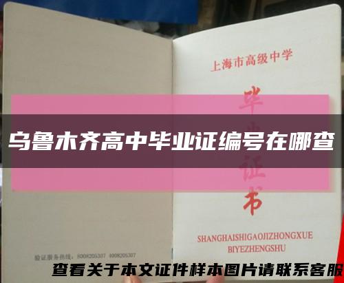 乌鲁木齐高中毕业证编号在哪查缩略图