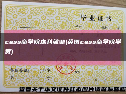 cass商学院本科就业(英国cass商学院学费)缩略图