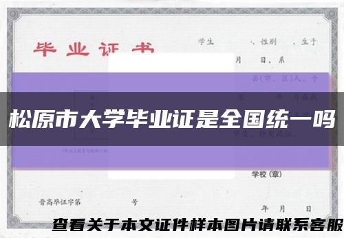 松原市大学毕业证是全国统一吗缩略图