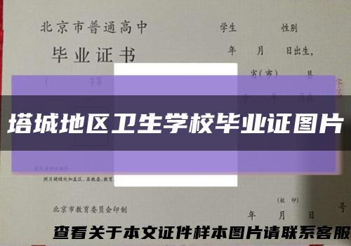 塔城地区卫生学校毕业证图片缩略图