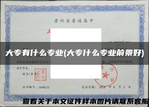 大专有什么专业(大专什么专业前景好)缩略图