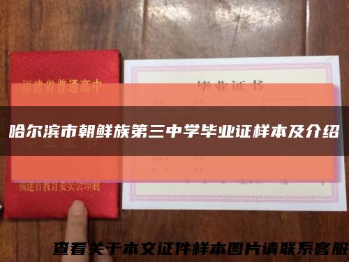 哈尔滨市朝鲜族第三中学毕业证样本及介绍缩略图
