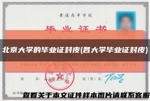 北京大学的毕业证封皮(各大学毕业证封皮)缩略图