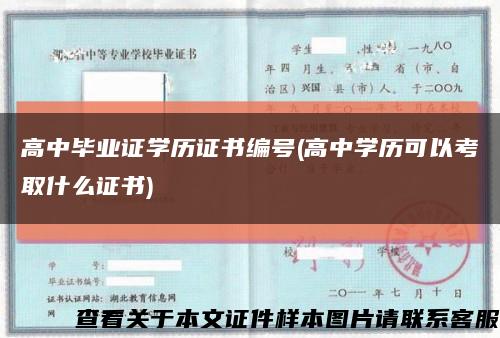 高中毕业证学历证书编号(高中学历可以考取什么证书)缩略图
