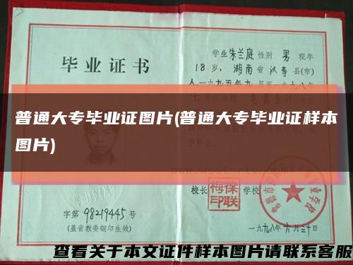 普通大专毕业证图片(普通大专毕业证样本图片)缩略图