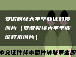 安徽财经大学毕业证封皮图片（安徽财经大学毕业证样本图片）缩略图