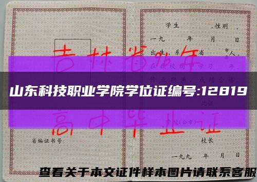 山东科技职业学院学位证编号:12819缩略图