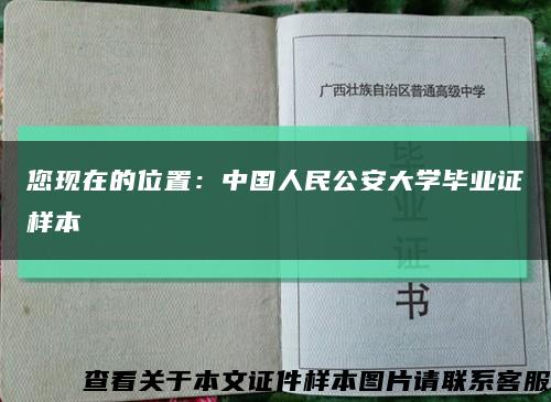 您现在的位置：中国人民公安大学毕业证样本缩略图