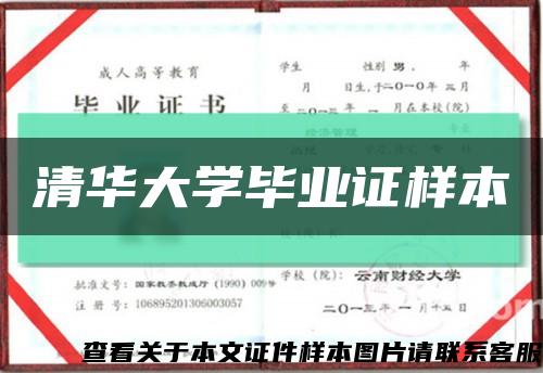 清华大学毕业证样本缩略图