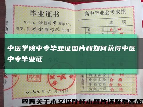 中医学院中专毕业证图片和如何获得中医中专毕业证缩略图