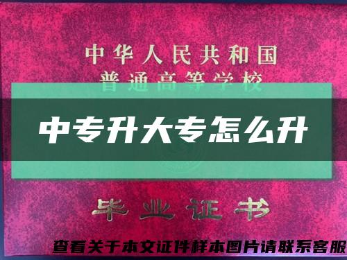 中专升大专怎么升缩略图