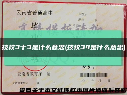 技校3十3是什么意思(技校34是什么意思)缩略图