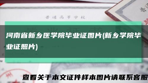 河南省新乡医学院毕业证图片(新乡学院毕业证照片)缩略图