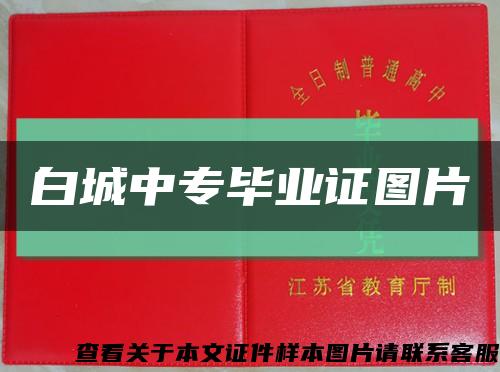 白城中专毕业证图片缩略图