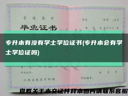 专升本有没有学士学位证书(专升本会有学士学位证吗)缩略图