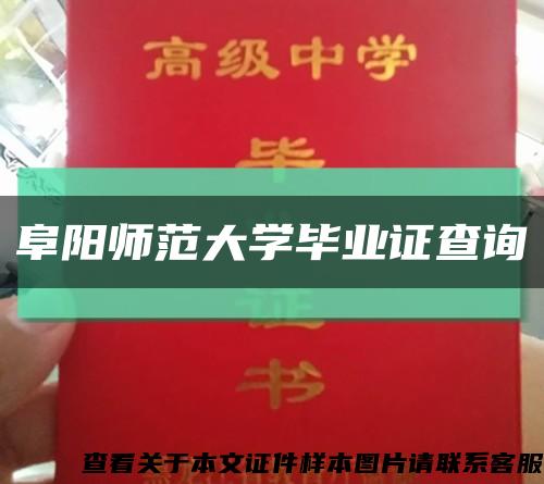 阜阳师范大学毕业证查询缩略图