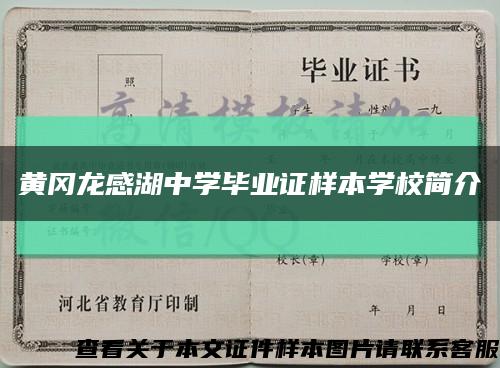黄冈龙感湖中学毕业证样本学校简介缩略图