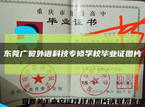 东莞广贸外语科技专修学校毕业证图片缩略图