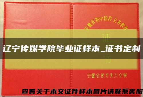 辽宁传媒学院毕业证样本_证书定制缩略图