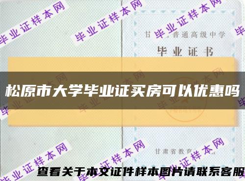 松原市大学毕业证买房可以优惠吗缩略图