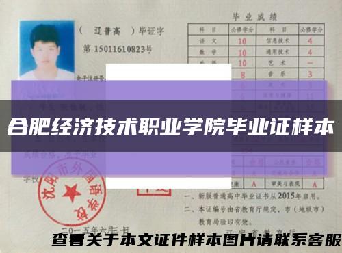 合肥经济技术职业学院毕业证样本缩略图
