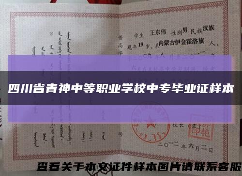 四川省青神中等职业学校中专毕业证样本缩略图