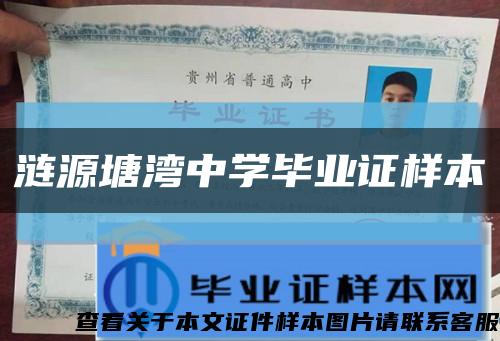 涟源塘湾中学毕业证样本缩略图