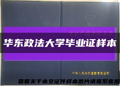 华东政法大学毕业证样本缩略图