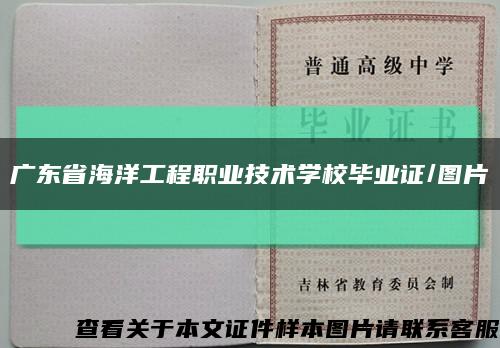 广东省海洋工程职业技术学校毕业证/图片缩略图