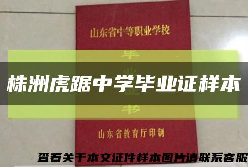 株洲虎踞中学毕业证样本缩略图