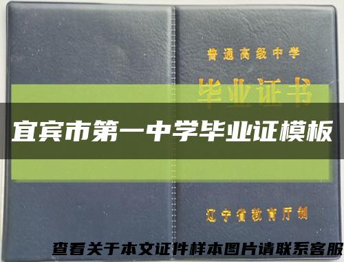 宜宾市第一中学毕业证模板缩略图