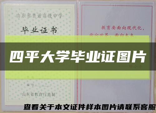 四平大学毕业证图片缩略图