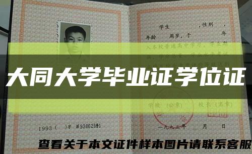 大同大学毕业证学位证缩略图