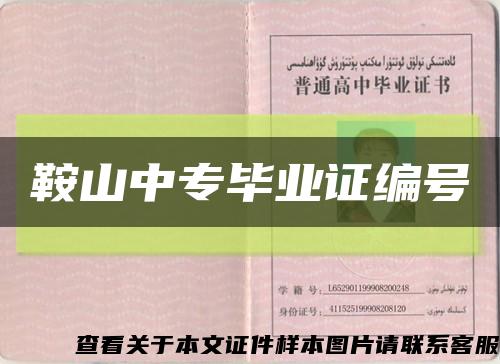鞍山中专毕业证编号缩略图