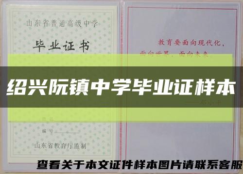 绍兴阮镇中学毕业证样本缩略图