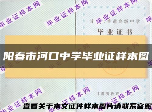 阳春市河口中学毕业证样本图缩略图