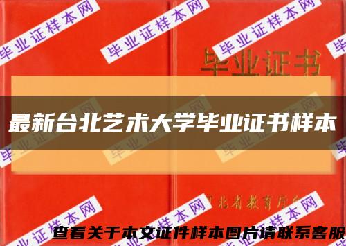 最新台北艺术大学毕业证书样本缩略图
